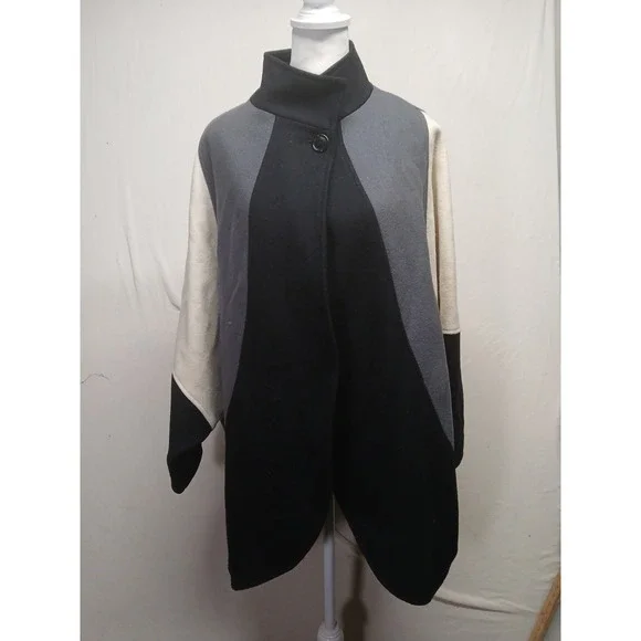 Vintage Wool Parka Coat Eccentric Boho One Size - Picture 2 of 10